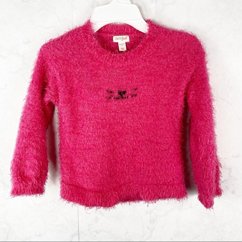 [Cat & Jack] Pink Fuzzy Sweater